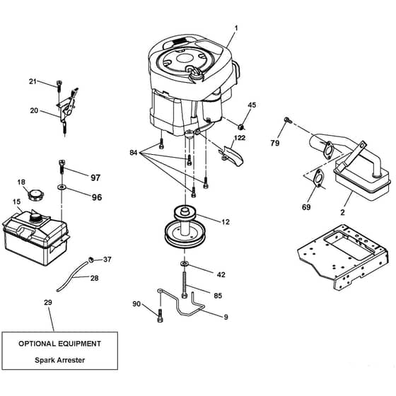 McCulloch M14538H - 96041031400 - 2012-07 - Engine Parts Diagram