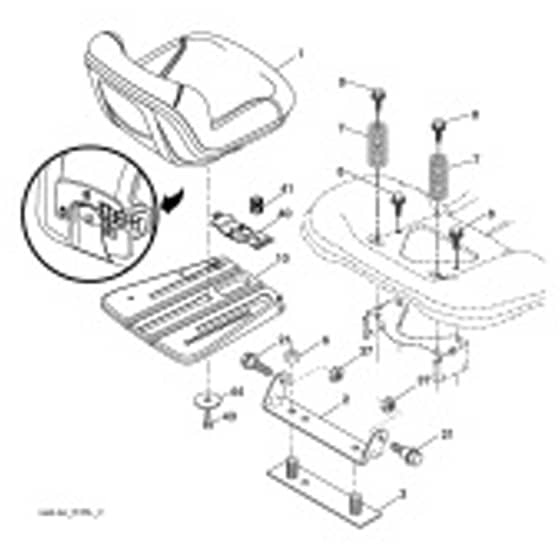 McCulloch M14538H - 96041031401 - 2013-06 - Seat Parts Diagram