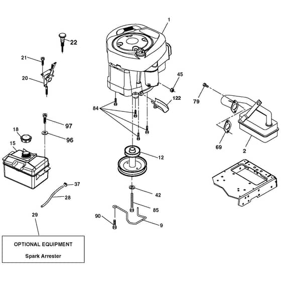 McCulloch M14597H - 96041021602 - 2011-08 - Engine Parts Diagram