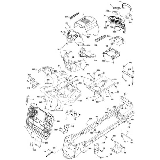 McCulloch M14597TC - 96051006201 - 2012-12 - Chassis & Enclosures Parts Diagram