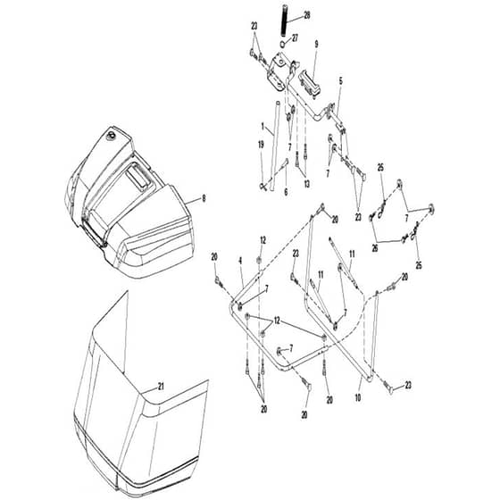 McCulloch M14597TC - 96051006301 - 2012-12 - Bagger Parts Diagram