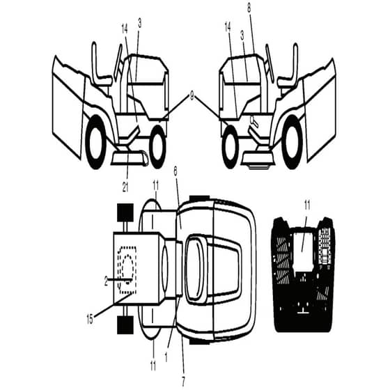 McCulloch M14597TC - 96051006301 - 2012-12 - Decals Parts Diagram