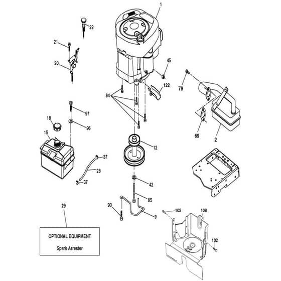 McCulloch M14597TC - 96051006301 - 2012-12 - Engine Parts Diagram