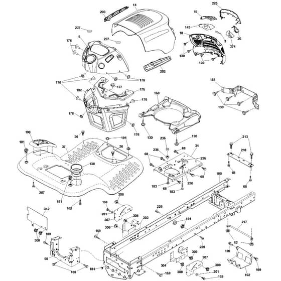 McCulloch M145-97T - 96041037700 - 2014-06 - Chassis & Enclosures Parts Diagram