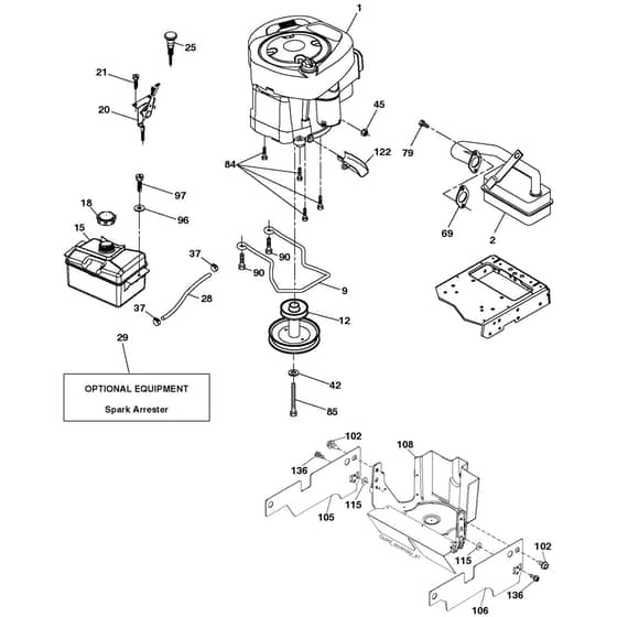 McCulloch M145-97T - 96041037700 - 2014-06 - Engine Parts Diagram