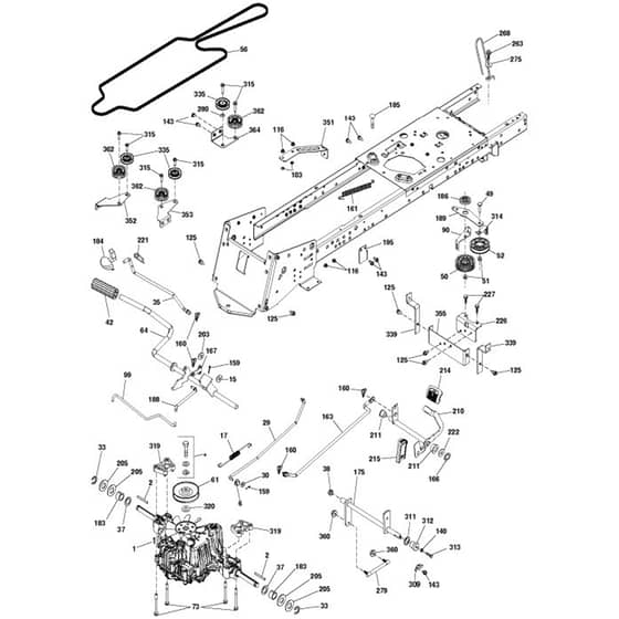 McCulloch M145-97TC - 96051006202 - 2013-07 - Drive Parts Diagram