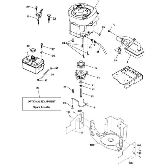 McCulloch M155107H - 96041000700 - 2007-07 - Engine Parts Diagram