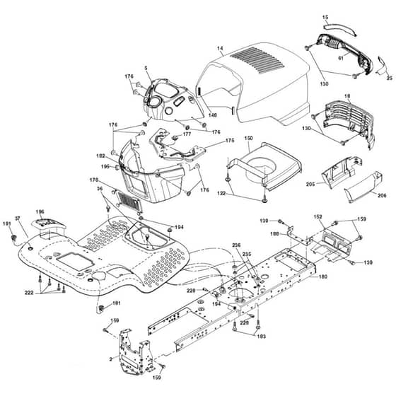 McCulloch M155107H - 96041000701 - 2009-01 - Chassis & Enclosures Parts Diagram