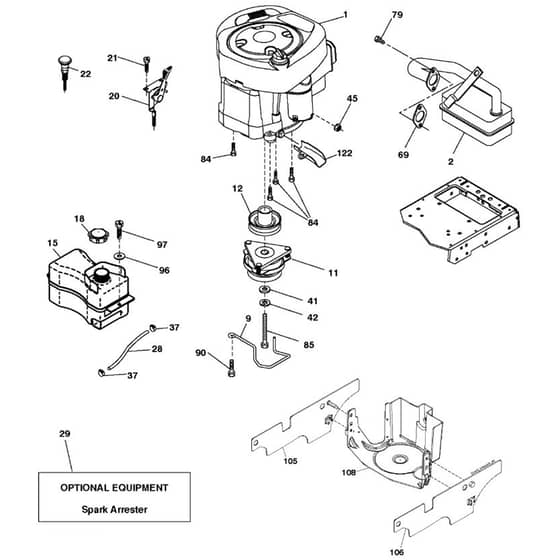 McCulloch M155107H - 96041000703 - 2010-07 - Engine Parts Diagram