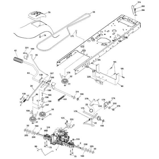 McCulloch M155107H - 96041001003 - 2010-03 - Drive Parts Diagram