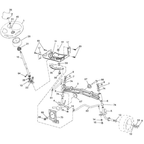 McCulloch M155107H - 96041001005 - 2010-09 - Steering Parts Diagram