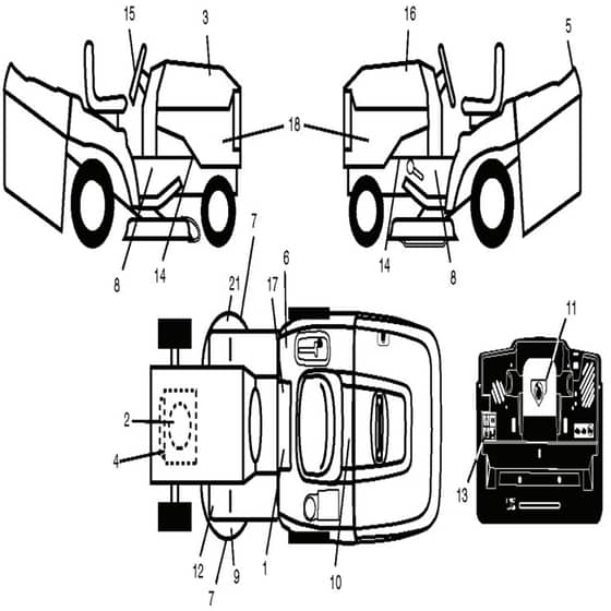 McCulloch M155107HRB - 96061010002 - 2008-08 - Decals Parts Diagram