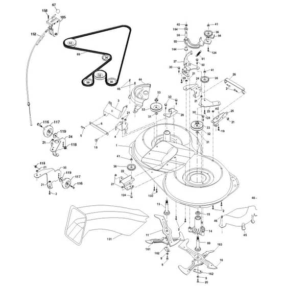 McCulloch M155107HRB - 96061010002 - 2008-08 - Mower Deck - Cutting Deck Parts Diagram