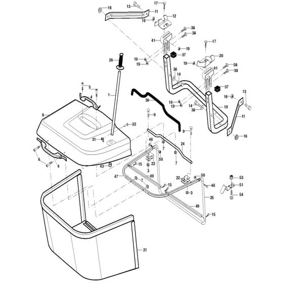 McCulloch M155107HRB - 96061010004 - 2010-03 - Bagger Parts Diagram