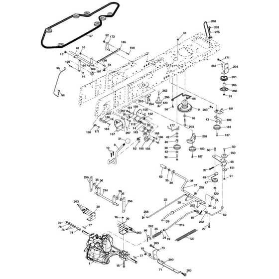 McCulloch M155107HRB - 96061010005 - 2010-07 - Drive Parts Diagram