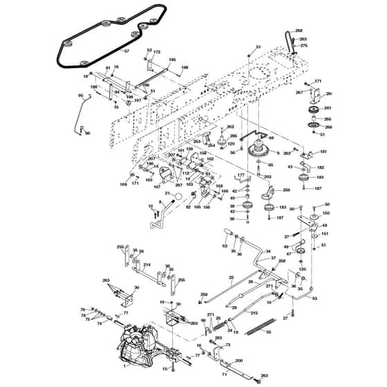 McCulloch M155107HRB - 96061010006 - 2010-01 - Drive Parts Diagram