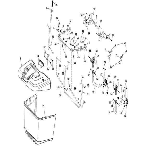 McCulloch M155-107HRB - 96051004100 - 2011-11 - Bagger Parts Diagram