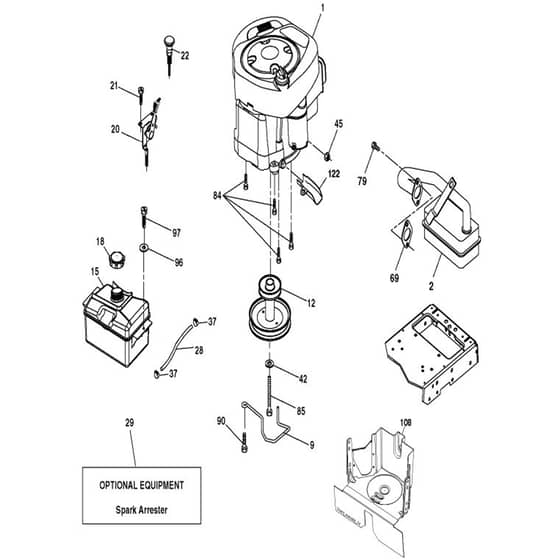 McCulloch M155-107HRB - 96051004100 - 2011-11 - Engine Parts Diagram