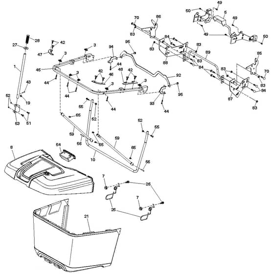 McCulloch M155-107TC POWERDRIVE - 2018-08 - Bagger Parts Diagram