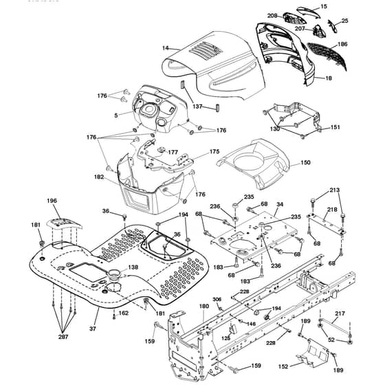 McCulloch M155H107 - 96041031800 - 2012-12 - Chassis & Enclosures Parts Diagram