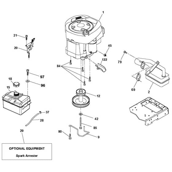McCulloch M155H107 - 96041031800 - 2012-12 - Engine Parts Diagram