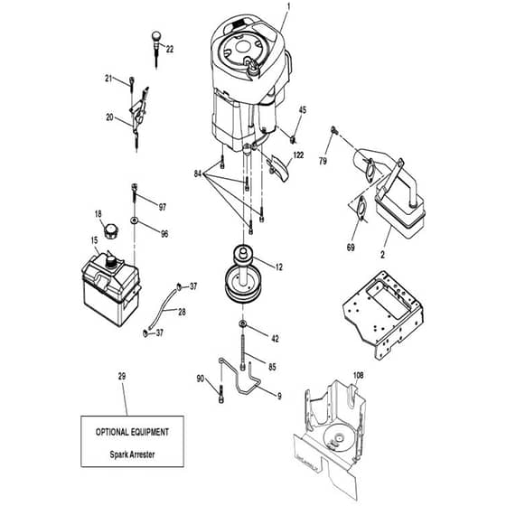 McCulloch M165107HRB - 96051003900 - 2011-11 - Engine Parts Diagram