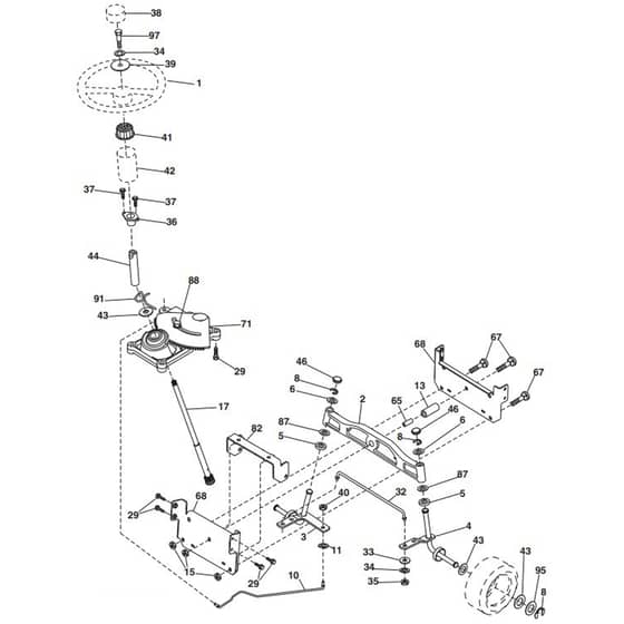 McCulloch M165107HRB - 96061032900 - 2010-09 - Steering Parts Diagram