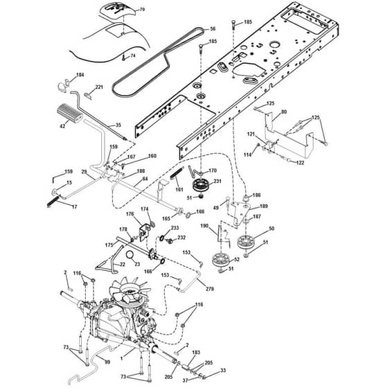 McCulloch M16538H - 96041011700 - 2010-03 - Drive Parts Diagram