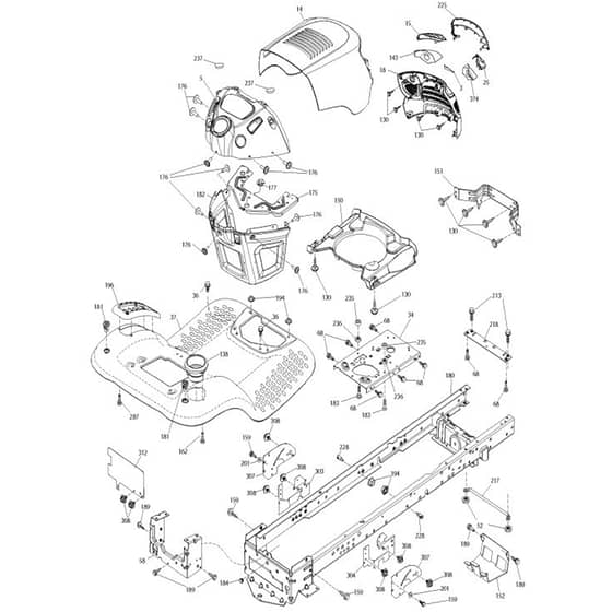 McCulloch M165-97T - 96041040700 - 2017-06 - Chassis & Enclosures Parts Diagram