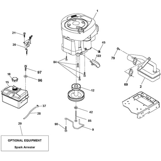 McCulloch M17538H - 96041023202 - 2013-06 - Engine Parts Diagram