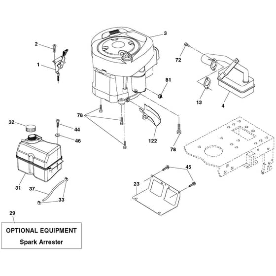 McCulloch M175H38RB - 96061030700 - 2010-03 - Engine Parts Diagram