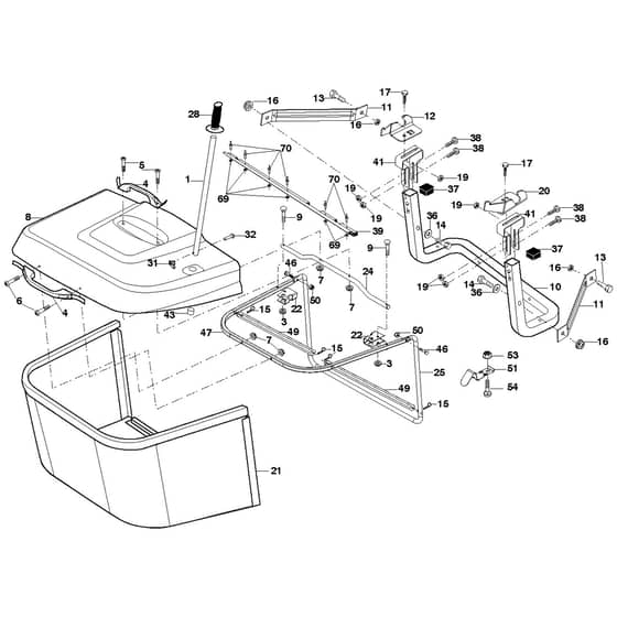 McCulloch M175H38RB - 96061030701 - 2011-05 - Bagger Parts Diagram
