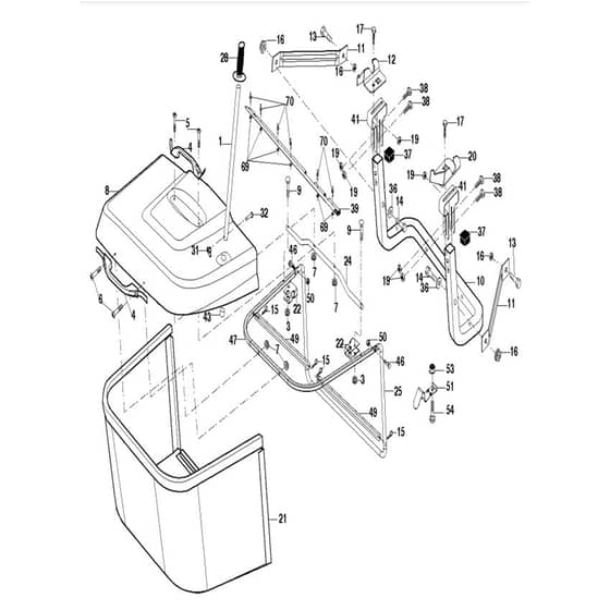 McCulloch M175H38RB - 96061033601 - 2012-08 - Bagger Parts Diagram