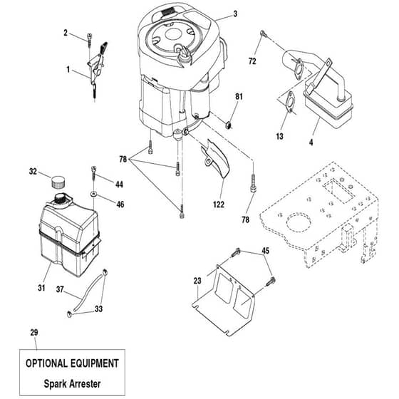 McCulloch M175H38RB - 96061033601 - 2012-08 - Engine Parts Diagram