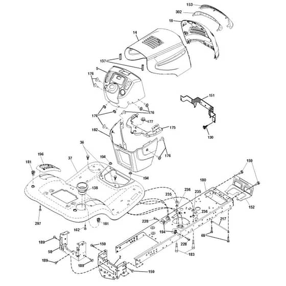 McCulloch M185107H - 96041025300 - 2011-09 - Chassis & Enclosures Parts Diagram