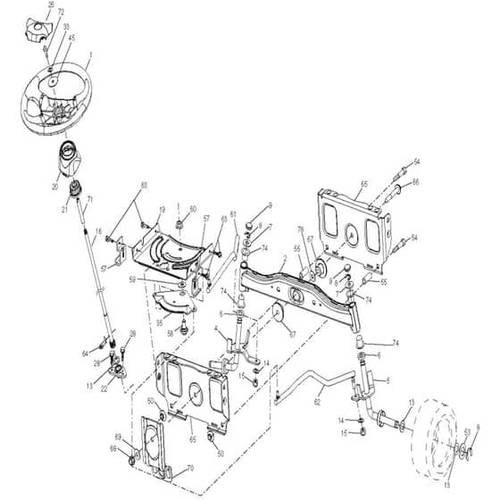 McCulloch M185107H - 96041025300 - 2011-09 - Steering Parts Diagram