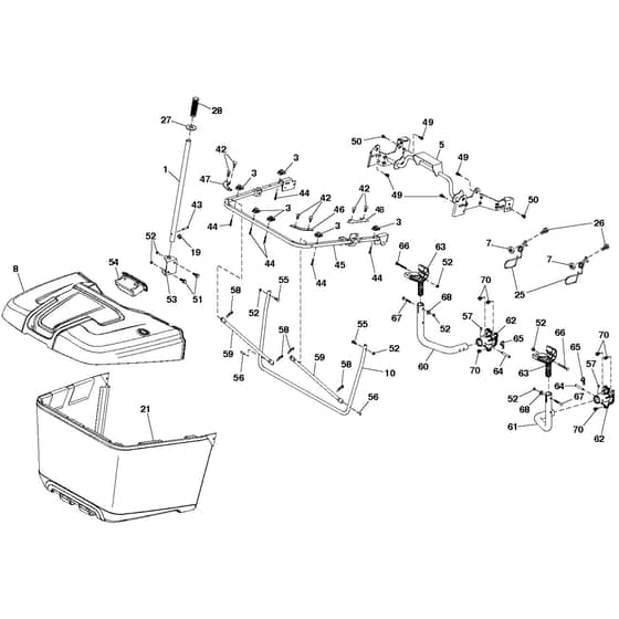 McCulloch M185107HRB - 96051005200 - 2011-12 - Bagger Parts Diagram