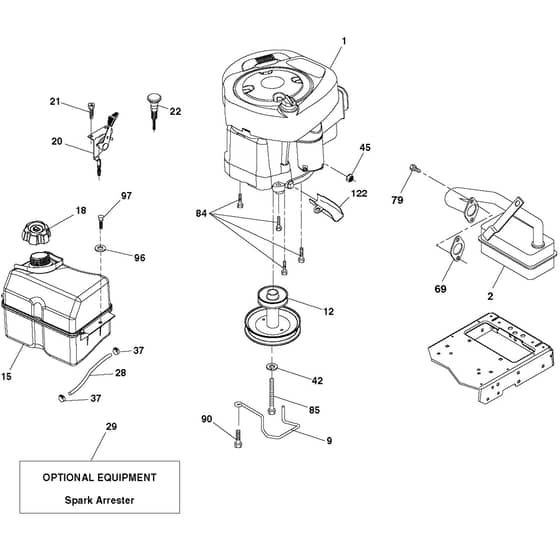 McCulloch M185107HRB - 96051005200 - 2011-12 - Engine Parts Diagram