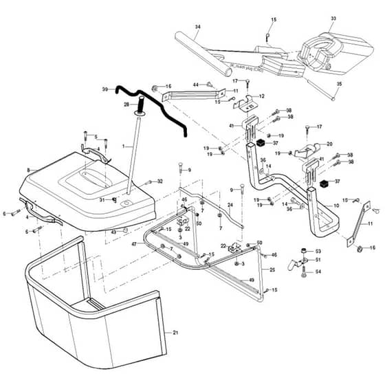 McCulloch M185107HRB - 96061012201 - 2009-04 - Bagger Parts Diagram
