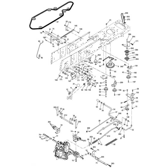 McCulloch M185107HRB - 96061012201 - 2009-04 - Drive Parts Diagram