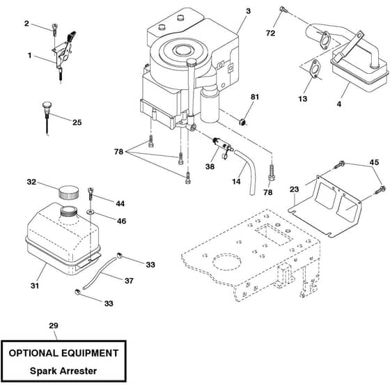 McCulloch M185107HRB - 96061012203 - 2008-08 - Engine Parts Diagram