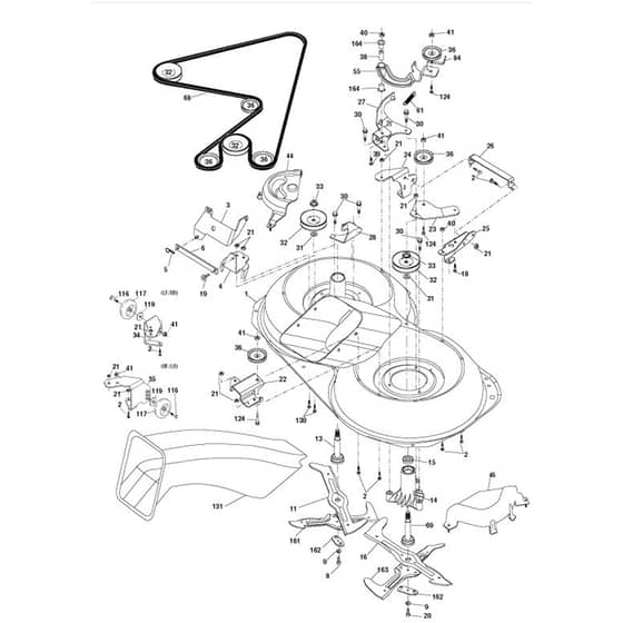 McCulloch M185107HRB - 96061012204 - 2010-03 - Mower Deck - Cutting Deck Parts Diagram