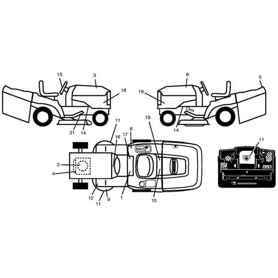 McCulloch M185107HRB - 96061012205 - 2010-01 - Decals Parts Diagram