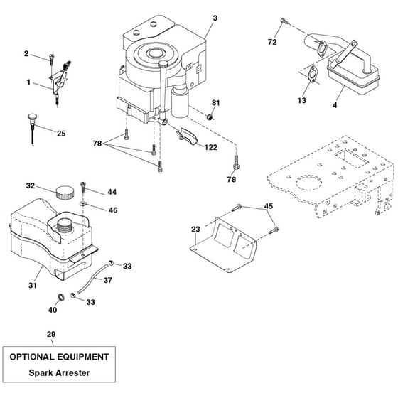 McCulloch M185107HRB - 96061012205 - 2010-01 - Engine Parts Diagram
