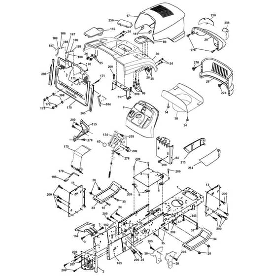 McCulloch M185107HRB - 96061012208 - 2011-02 - Chassis & Enclosures Parts Diagram
