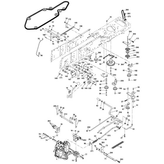 McCulloch M185107HRB - 96061012208 - 2011-02 - Drive Parts Diagram