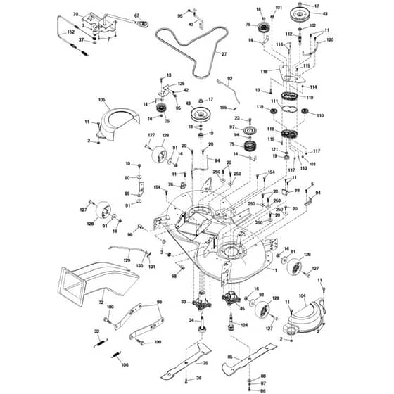 McCulloch M185107T - 96051006600 - 2012-11 - Mower Deck - Cutting Deck Parts Diagram
