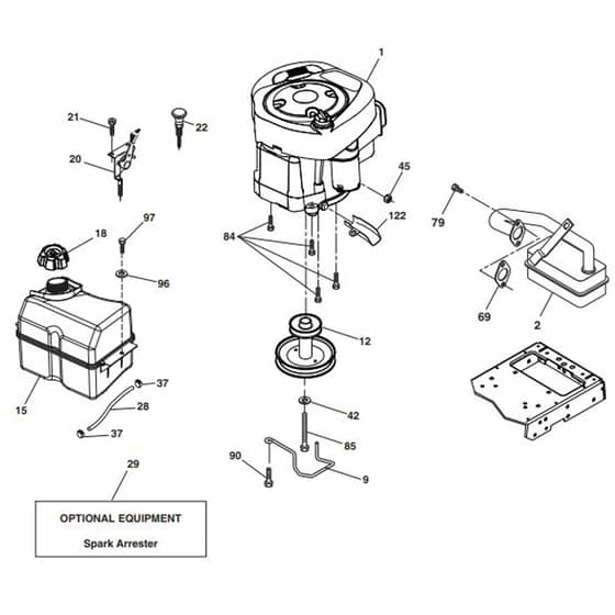 McCulloch M185107TC - 96051006601 - 2013-01 - Engine Parts Diagram