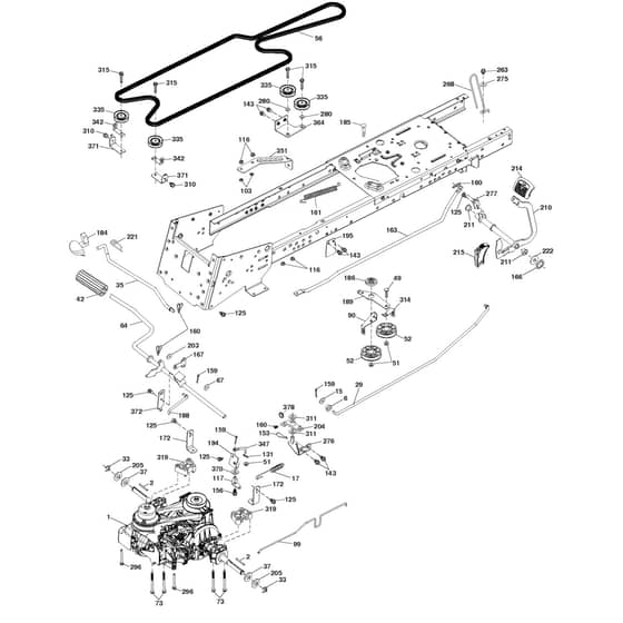 McCulloch M185107TC - 96051006700 - 2012-11 - Drive Parts Diagram