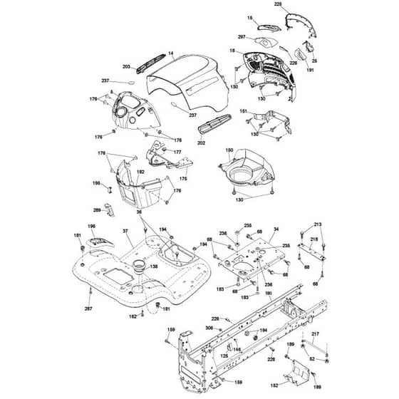 McCulloch M185117T - 96041029601 - 2013-01 - Chassis & Enclosures Parts Diagram
